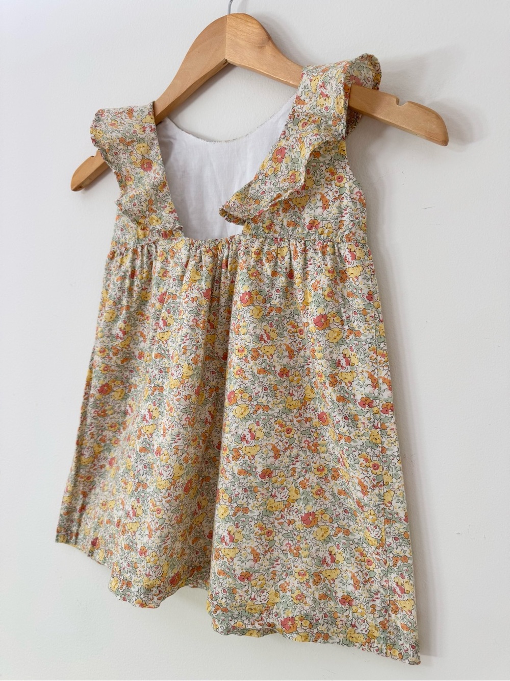 Olivier London Liberty Print Floral Dress Yellow, Orange & Green Size 4/5 EUC - Picture 10 of 14